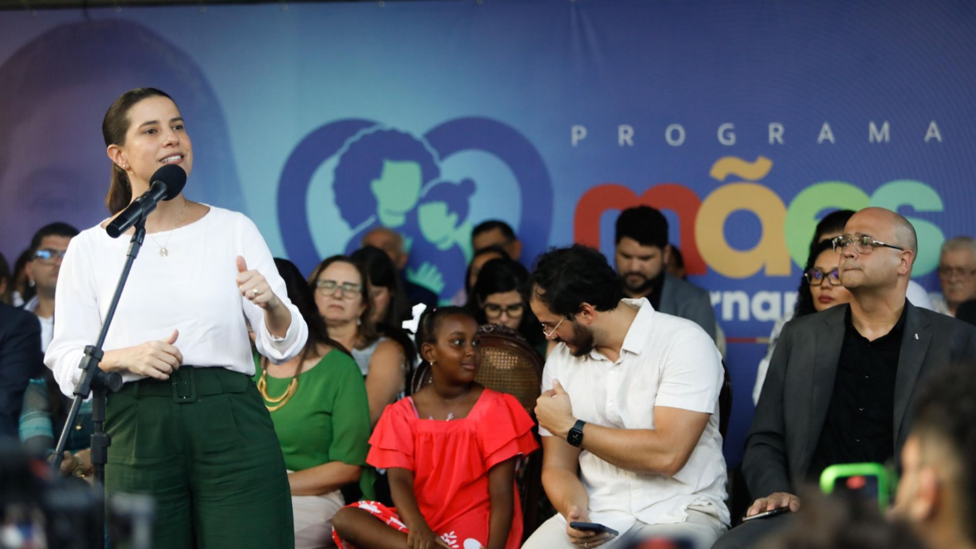 Governadora Raque Lyra em evento do Mães de Pernambuco. Foto: Hesíodo Góes/Secom.