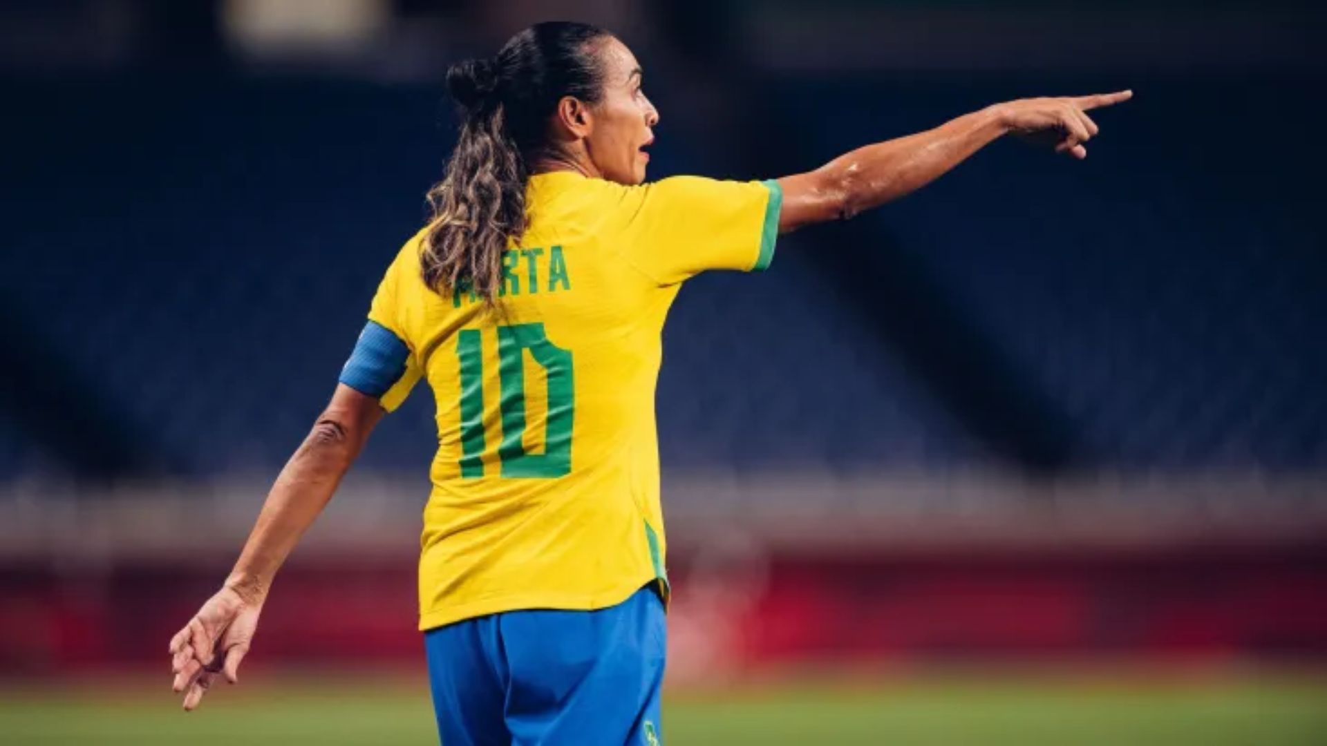 Marta com a camisa da Seleção Brasileira. Foto: Sam Robles/CBF
