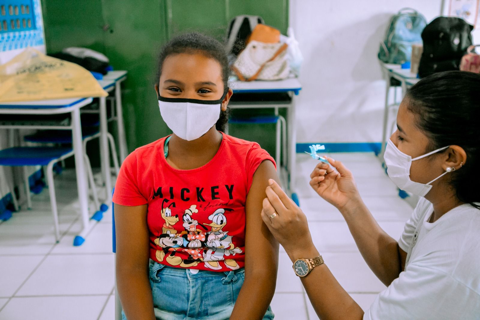 Vacinação contra a dengue. Foto: Ivonildo Pedro Igarassu