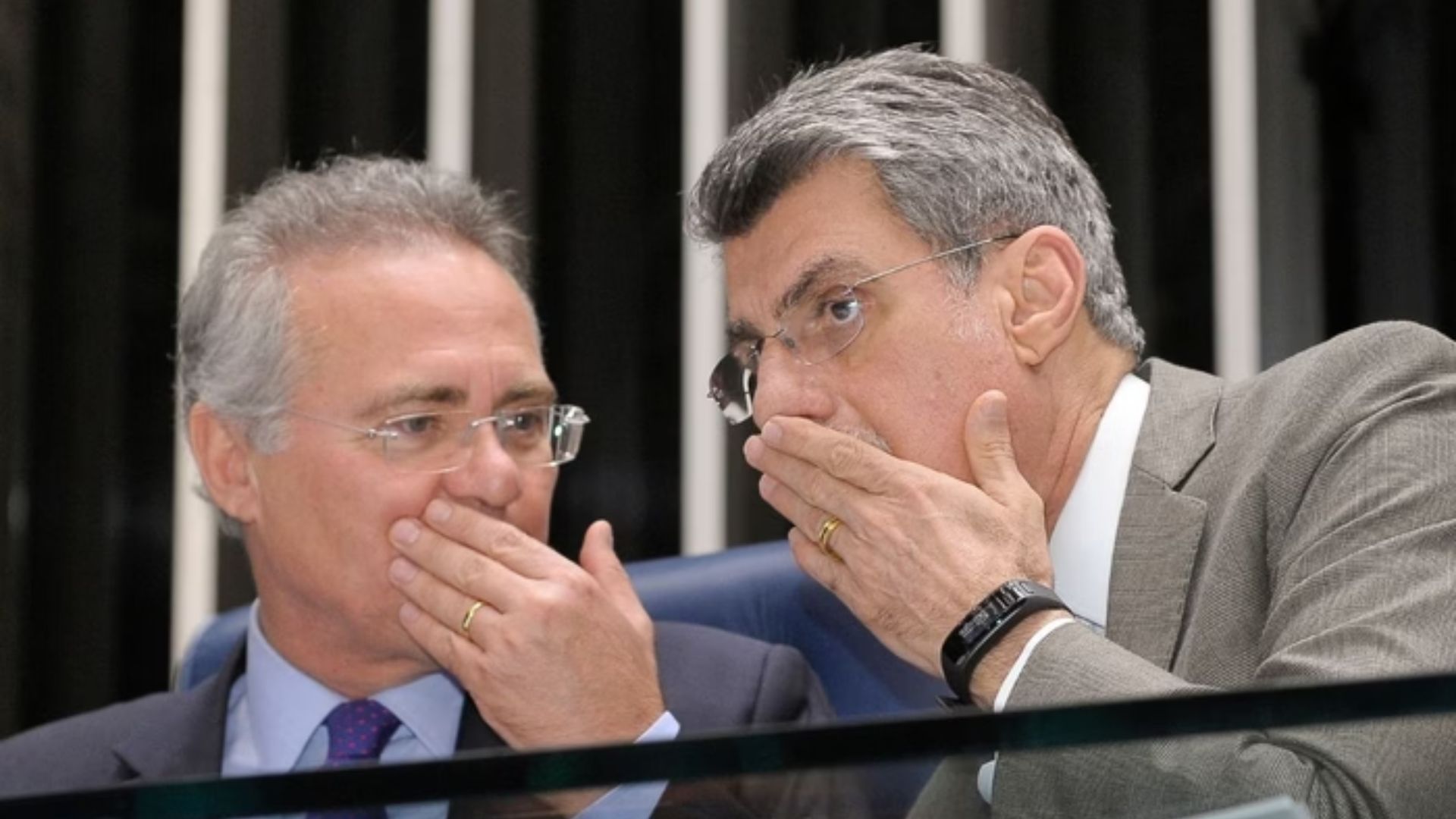 Renan Calheiros e Romero Jucá. Foto: Waldemir Barreto/Agência Senado