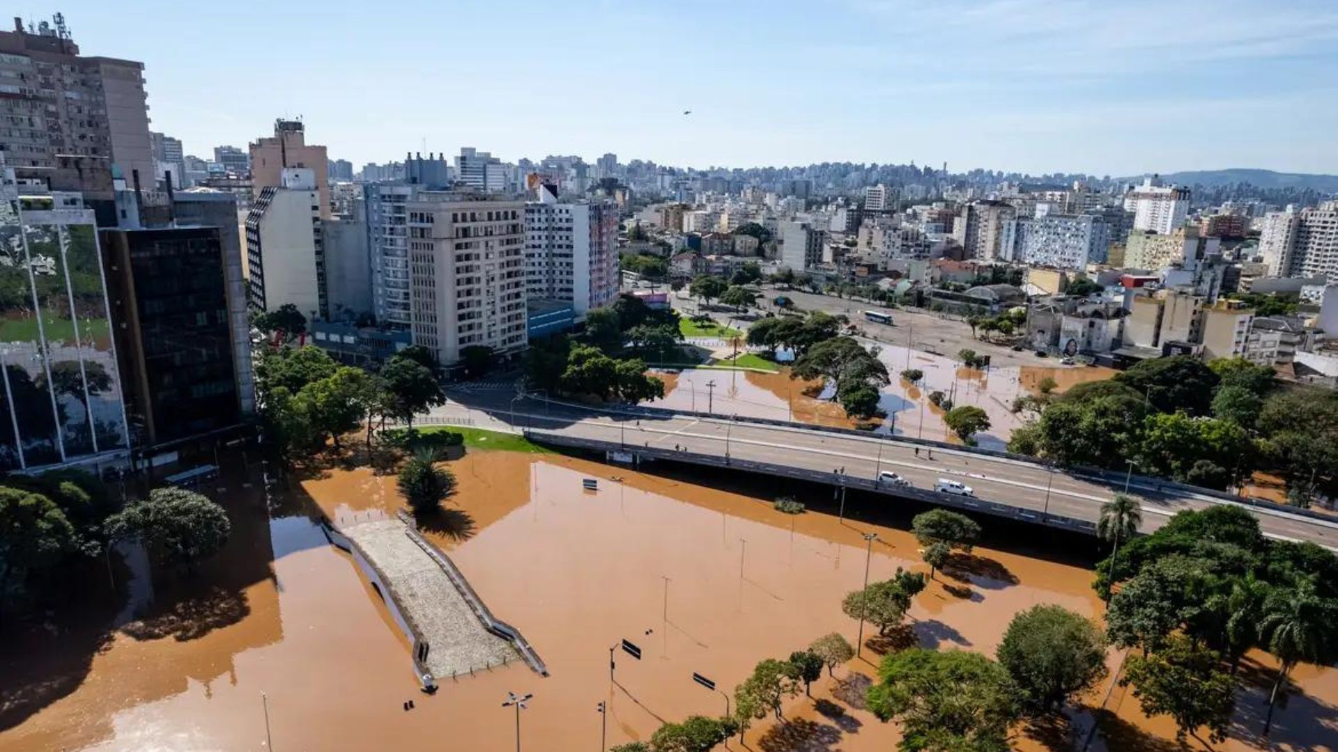Cidadae alagada no Rio grande do sul.Gustavo Mansur/ Palácio Piratini.