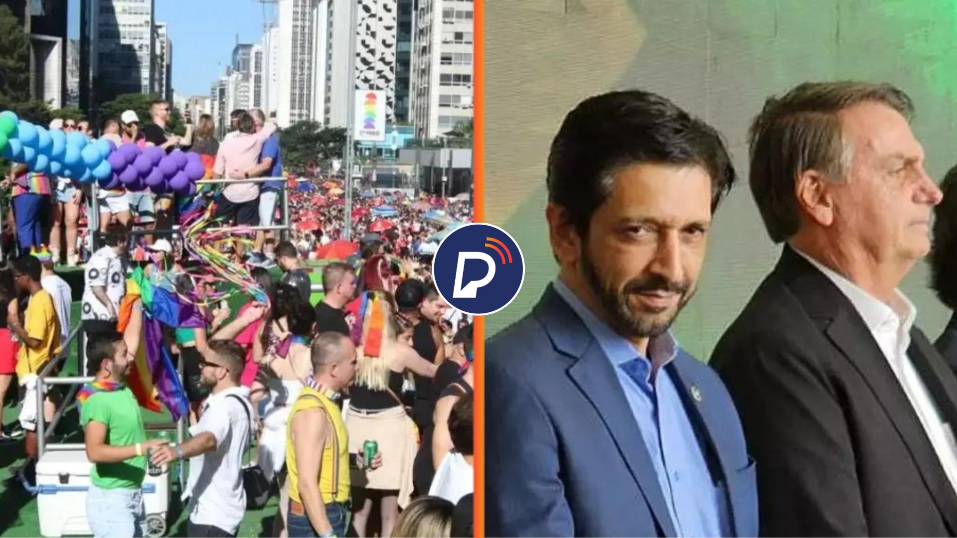 Ricardo Nunes, candidato de Bolsonaro, investe R$ 4,1 MILHÕES na parada LGBT+ de São Paulo. Foto: Arte/Portal de Prefeitura