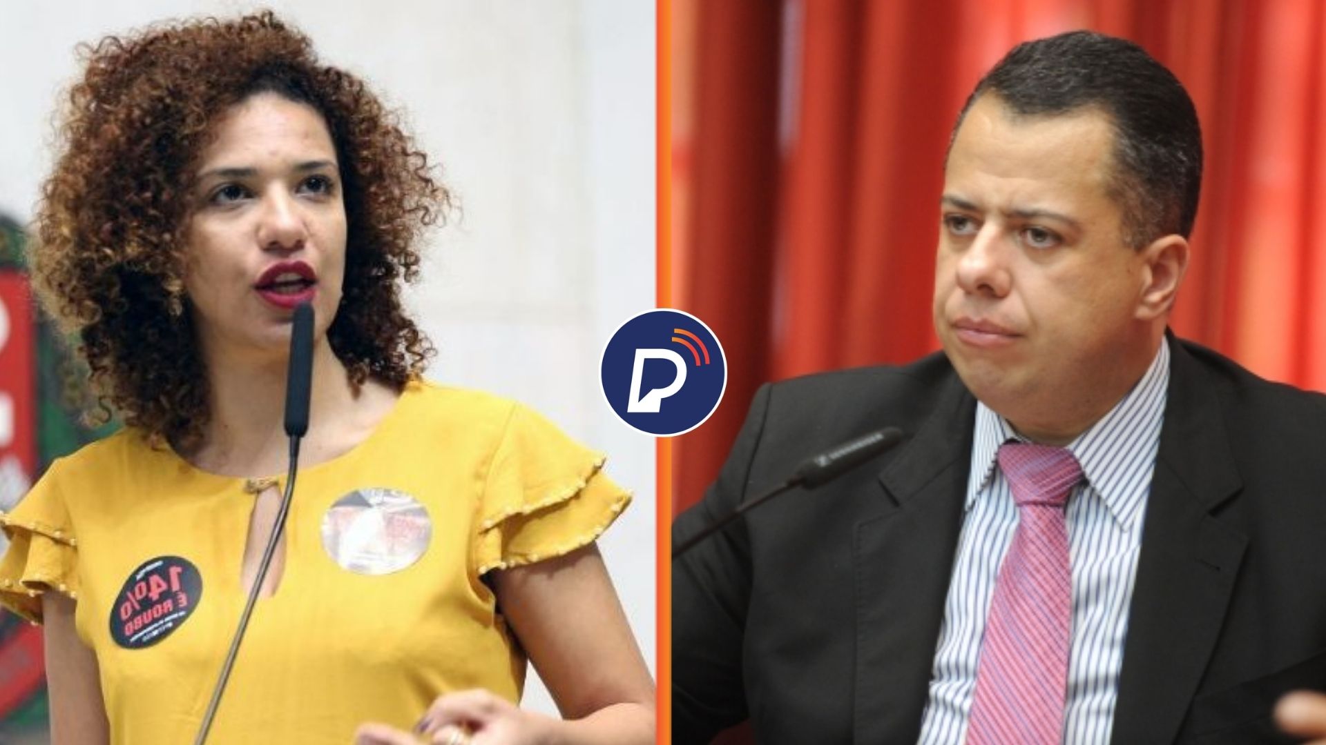Mônica Seixas do PSOL e  ex-deputado Wellington Moura. Fotos: Divulgação. Edição: Portal de Prefeitura
