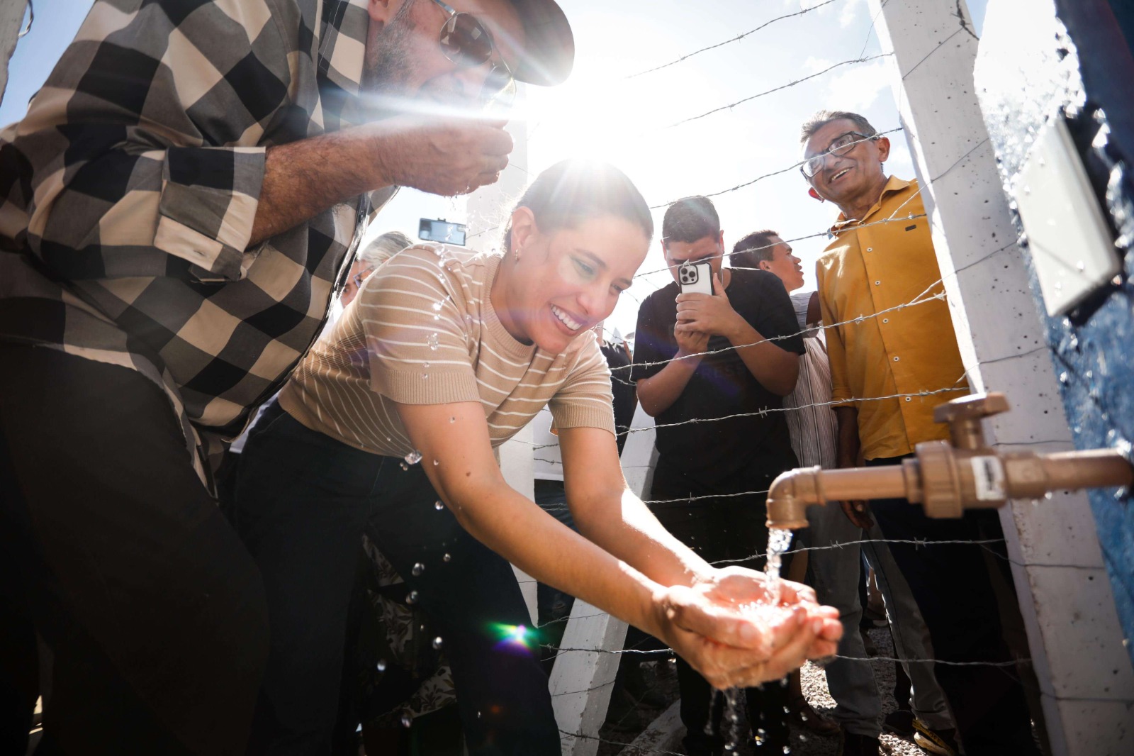 Governadora Raquel Lyra entrega sistema de dessalinização. Foto: Hesíodo Goés/Secom