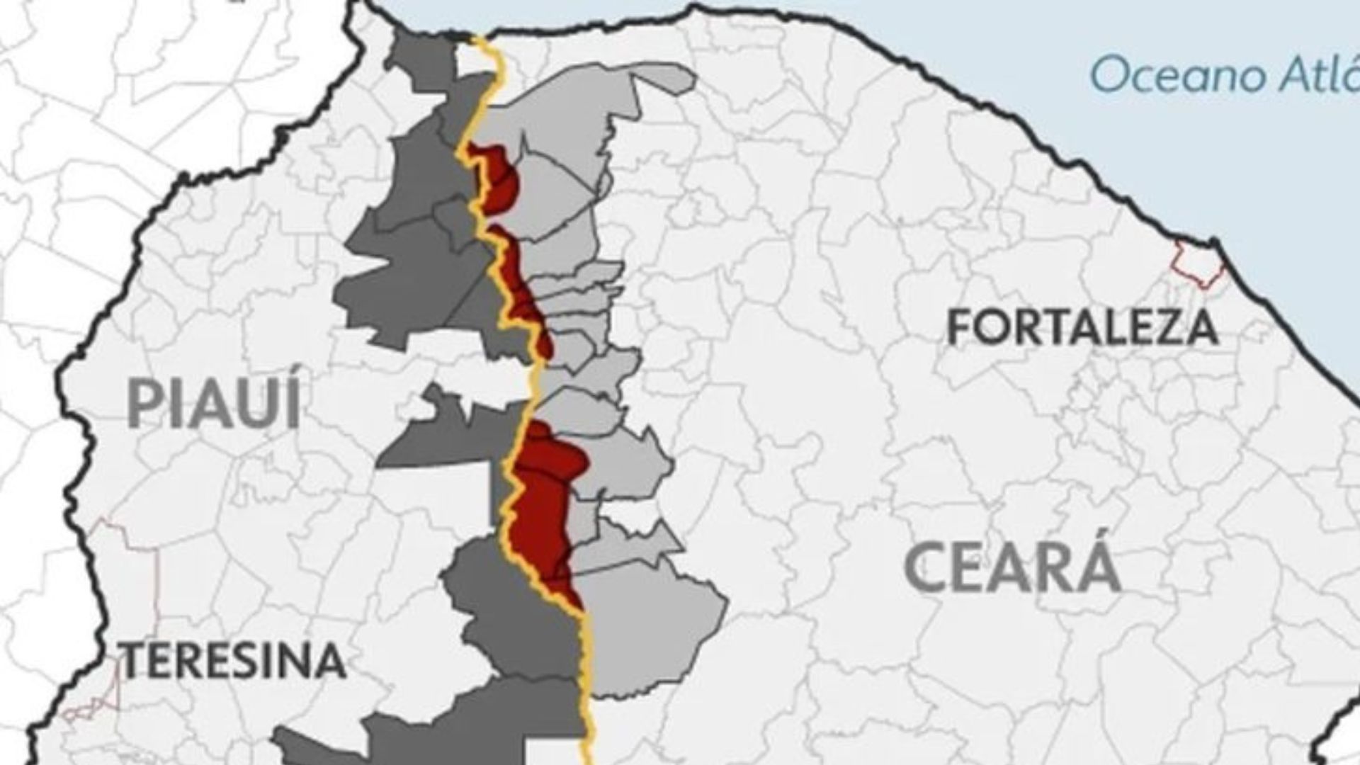 Território disputado entre Piauí e Ceará. Foto: Reprodução