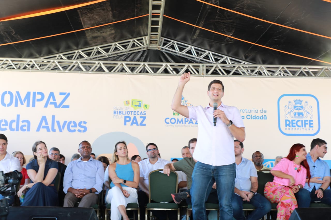 João Campos inaugura sexto Compaz do Recife. Foto: Wagner Ramos / PCR