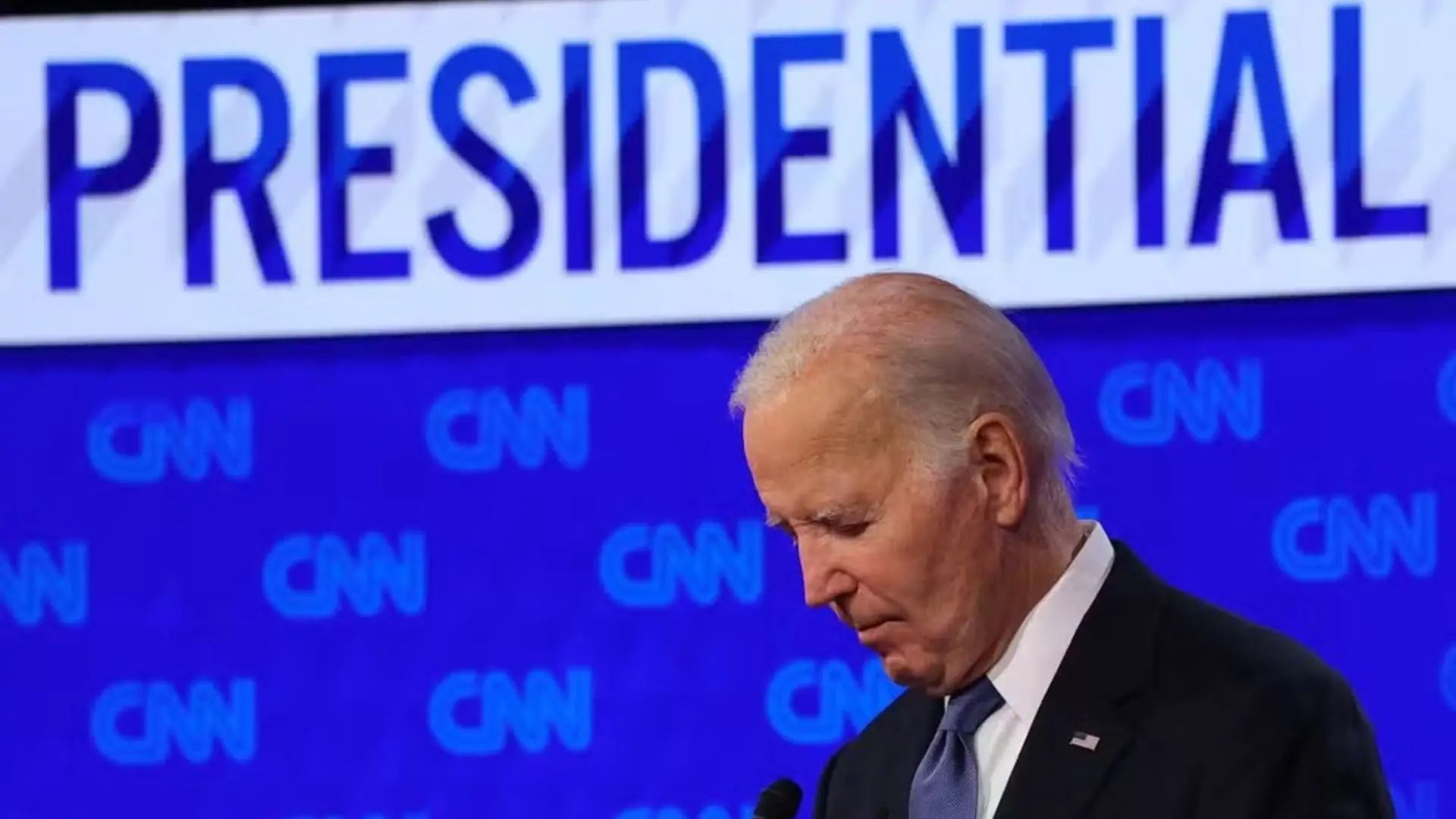 Joe Biden. Foto: Joe Biden durante debate contra Trump. Foto: Reprodução