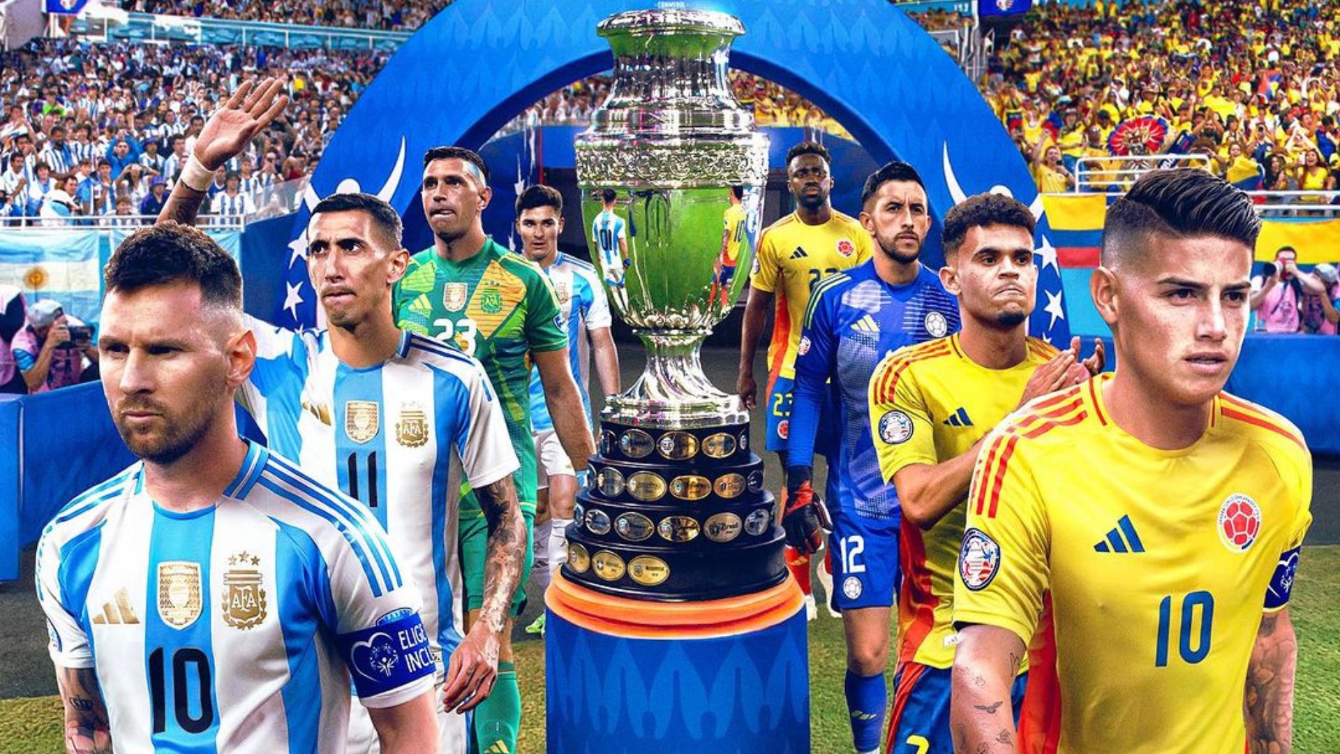 Argentina e Colômbia fazem a final da Copa América 2024. Foto: Divulgação/Instagram.