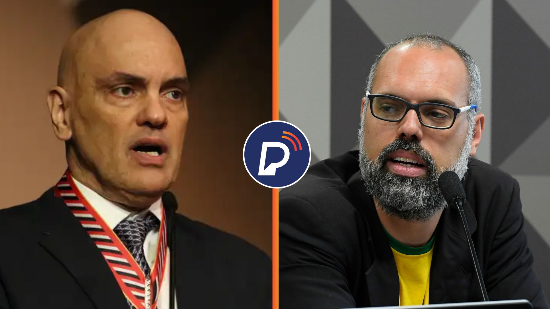 Alexandre de Moraes e Allan dos Santos. Fotos: Rovena Rosa/Agência Brasil e Roque de Sá/Agência Senado
