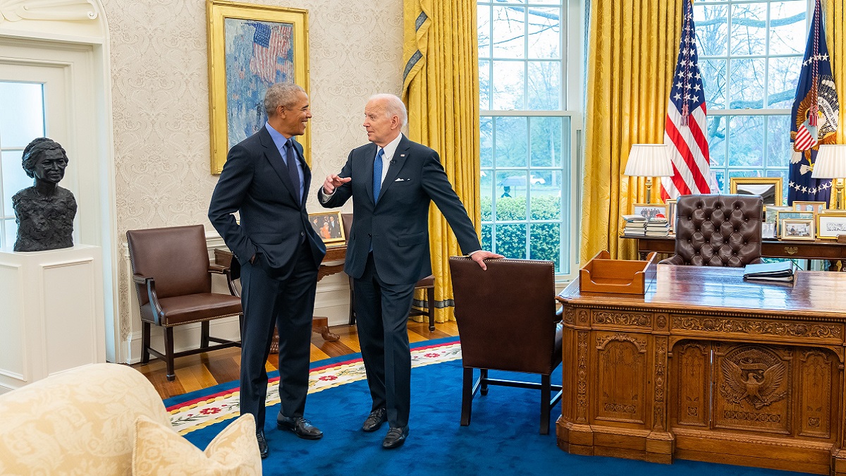 Barack Obama e Joe Biden na Casa Branca