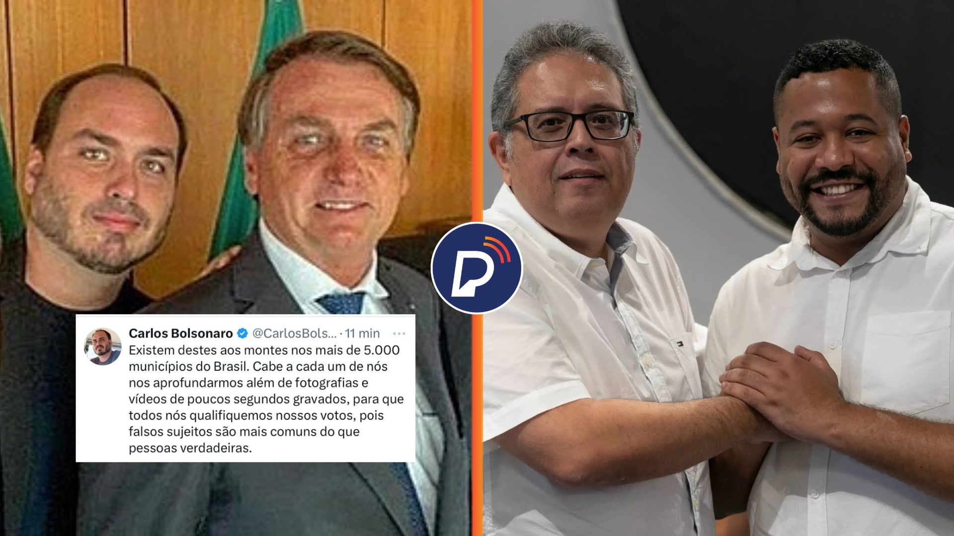 Carlos Bolsonaro reage a vice escolhido por PETISTA, EM OLINDA, e cita falsos sujeitos que se passam por bolsonaristas