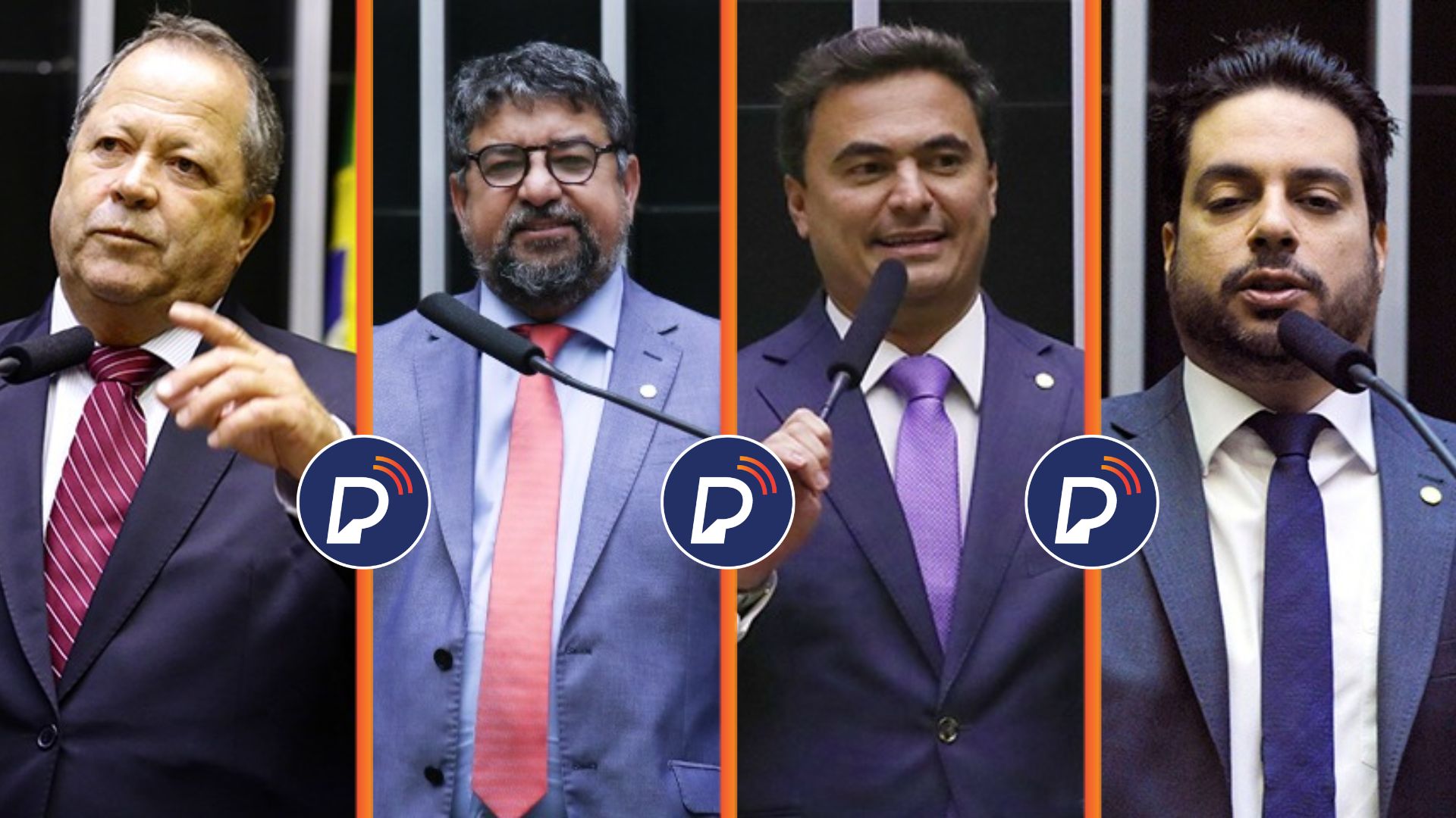 Deputados federais com mais faltas sem justificativa. Fotos: Câmara dos Deputados. Edição: Portal de Prefeitura