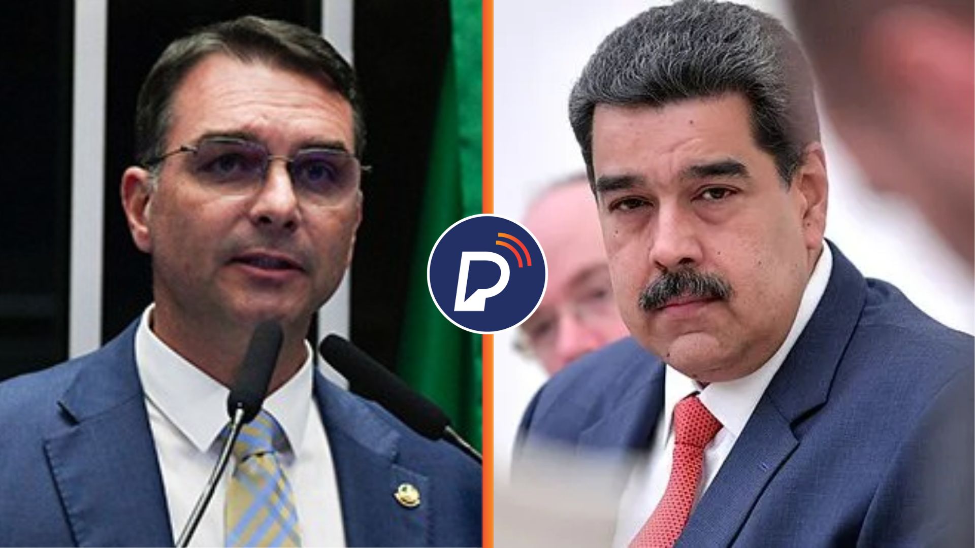 Flávio Bolsonaro e Maduro. Foto: Divulgação