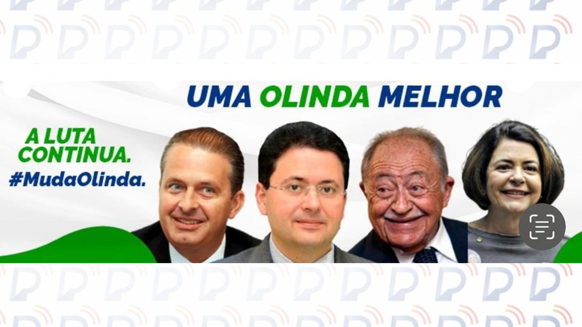 Antônio Campos usa banner com fotos de Arraes e Eduardo Campos para confirmar data de convenção partidária. Foto: Divulgação