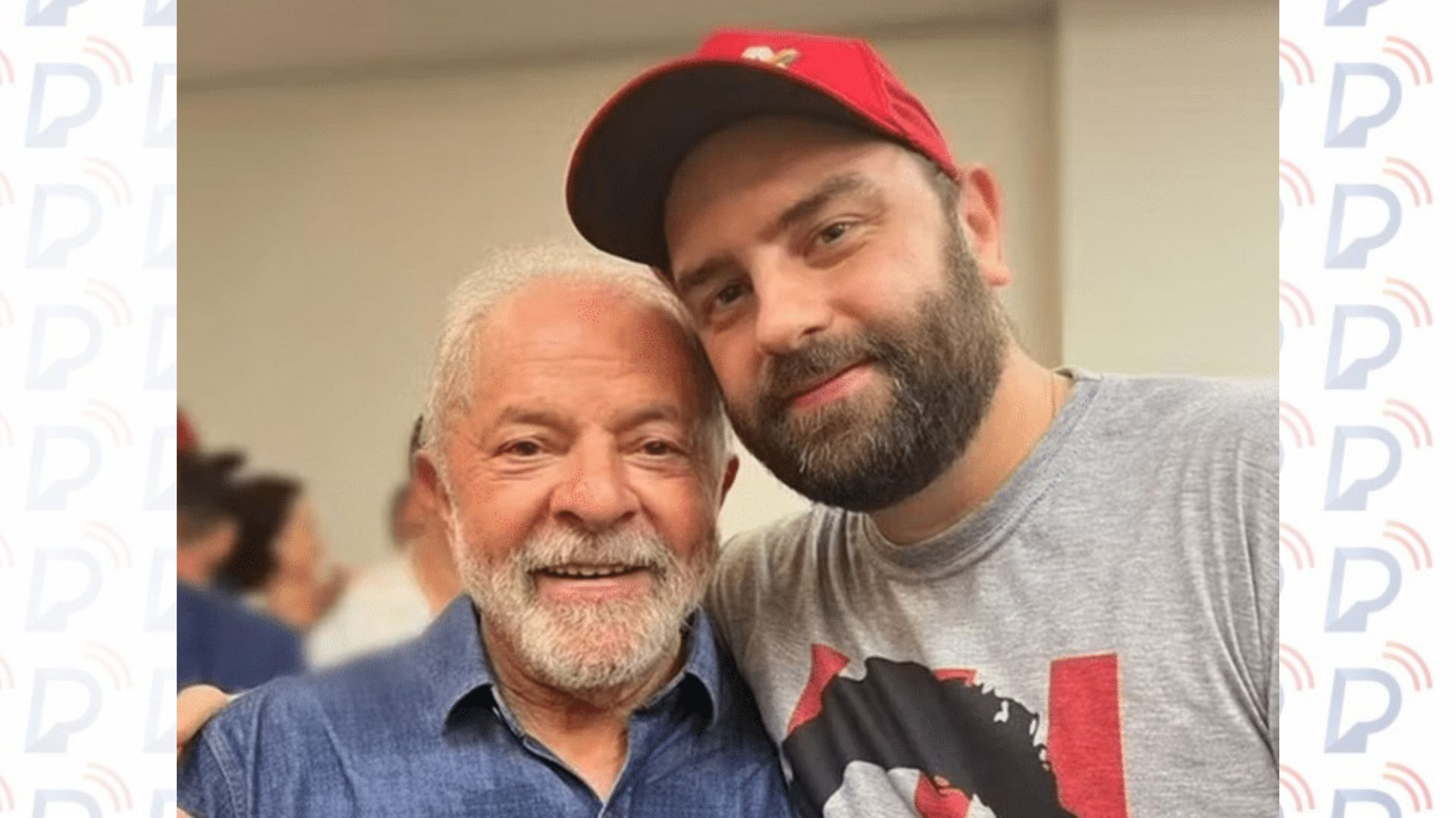 Lula e seu filho Luís Cláudio. Foto: Divulgação