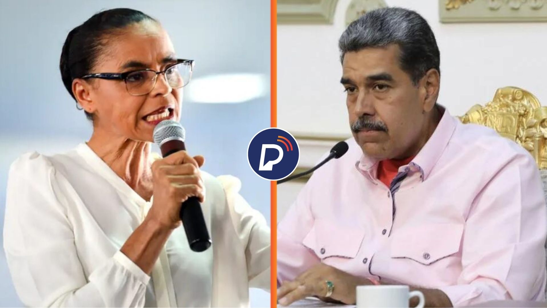 Marina Silva e Maduro. Foto: Arte/Potrtal de Prefeitura