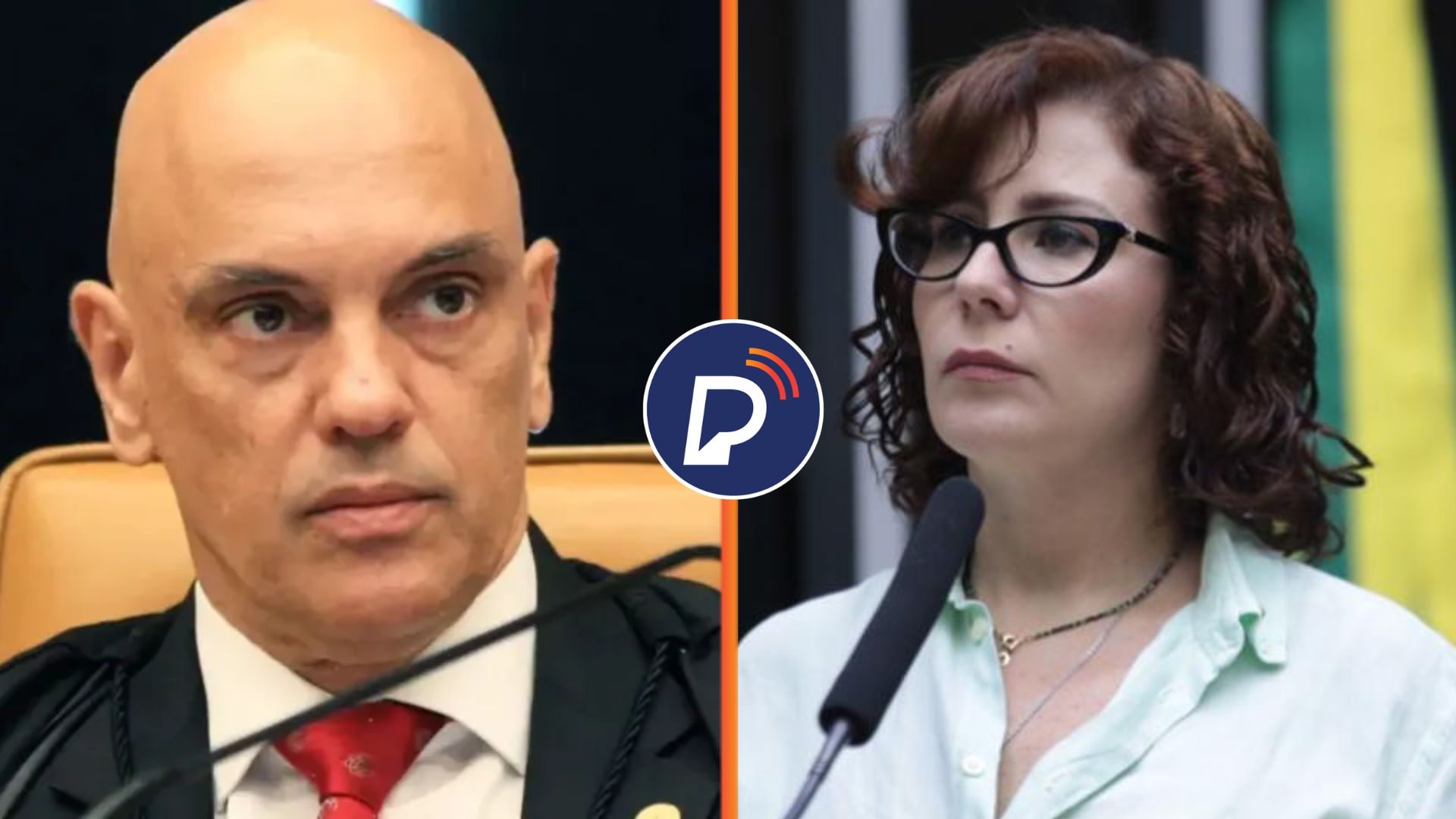 Ministro Alexandre de Moraes, do STF e a deputada federal Carla Zambelli