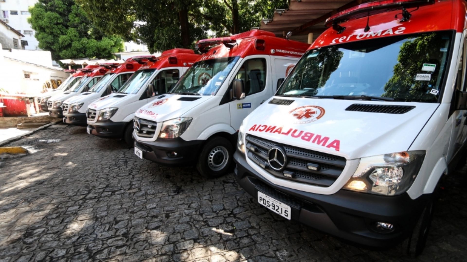 Ambulâncias do SAMU 192. Foto: Andréa Rêgo Barros/Arquivo PCR