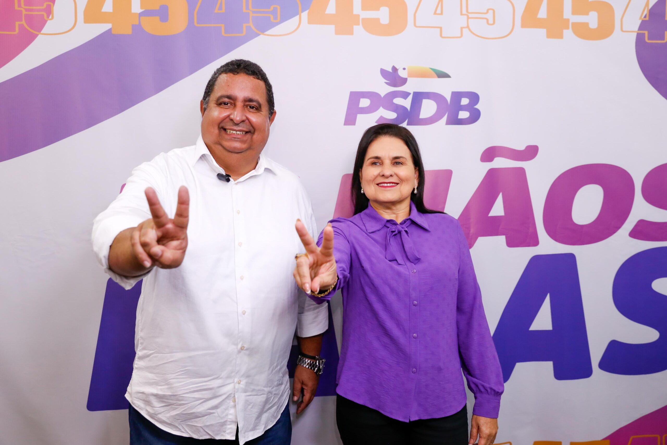 Prefeita de Igarassu Elcione Ramos e vice Amaury Henrique. Foto: Divulgação