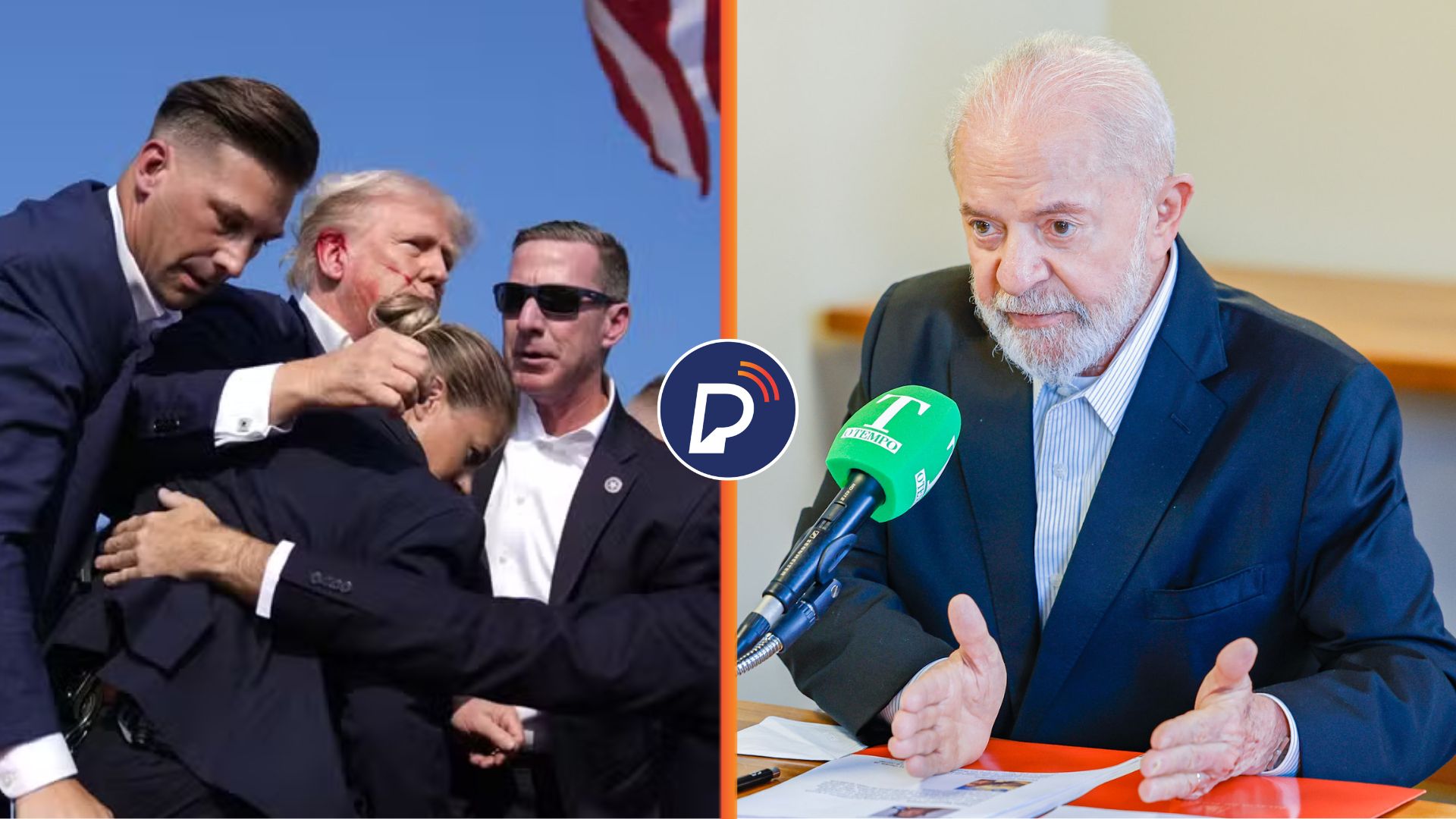 Lula fala sobre atentado a vida de Donald Trump. Foto: Reprodução/Redes Sociais e Ricardo Stuckert/PR.