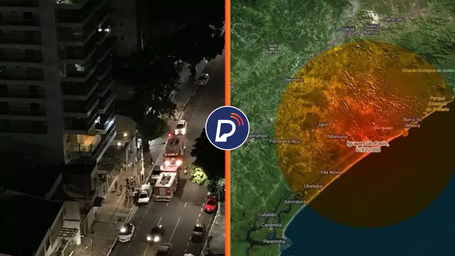 Terremoto no Chile e tremor sentido em São Paulo. Fotos: Reprodução. Edição: Portal de Prefeitura