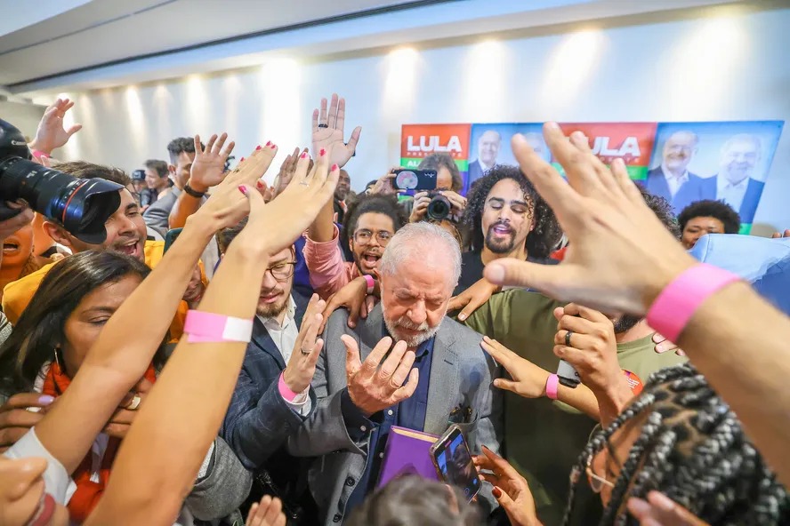 Lula em evento com evangélicos durante a campanha, em 2022 — Foto: Ricardo Stuckert
