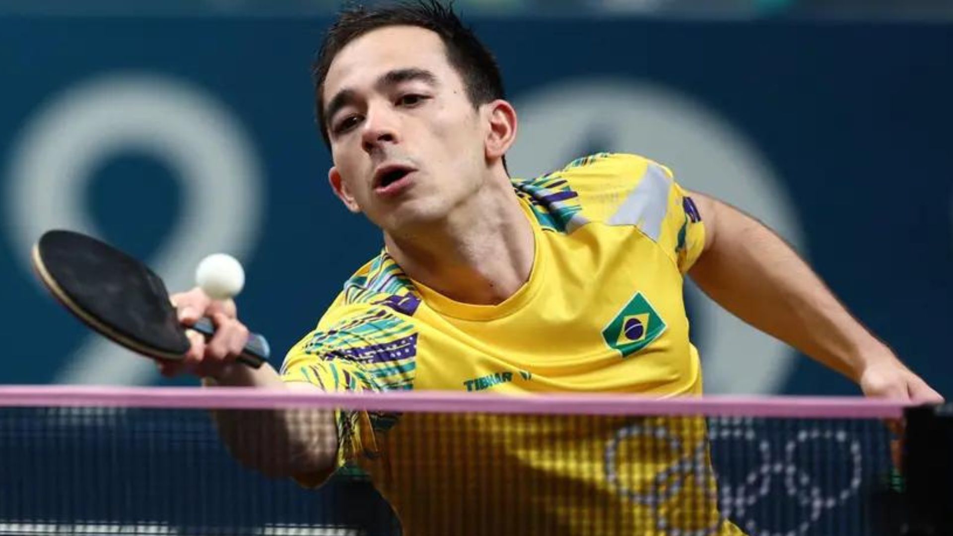 Hugo Calderano vai disputar o bronze em Paris. Foto: Luiza Moraes/COB