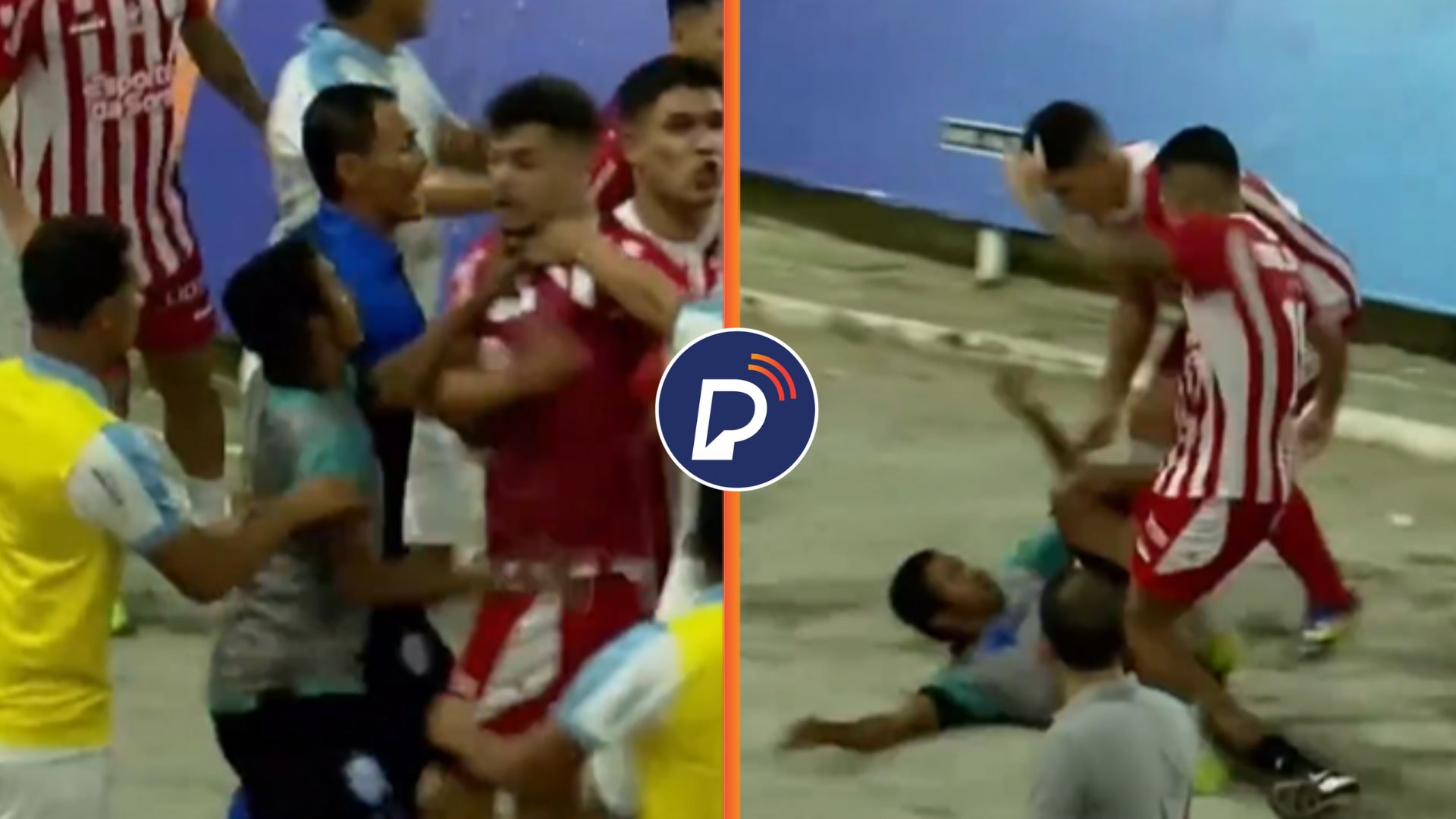 Náutico: empate com o CSA é marcado por briga generalizada e agressão a gandula. Fotos: Reprodução / Nosso Futebol