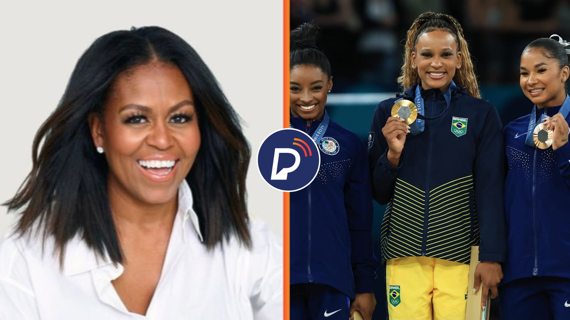 MICHELE OBAMA exalta reverência de Simone Biles a Rebeca Andrade em pódio olímpico