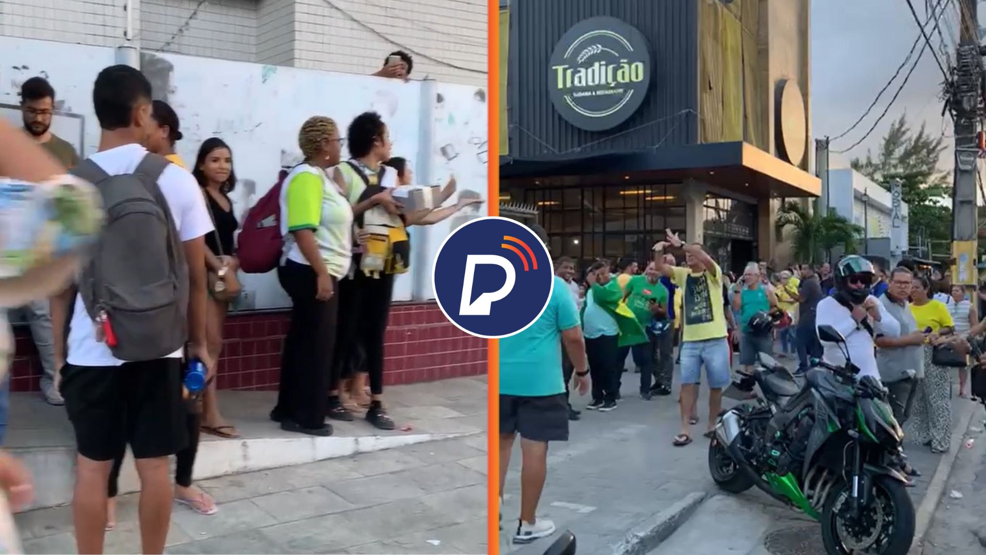 Estudantes debocham dos apoiadores de Bolsonaro durante evento em Olinda. Foto: Portal de Prefeitura