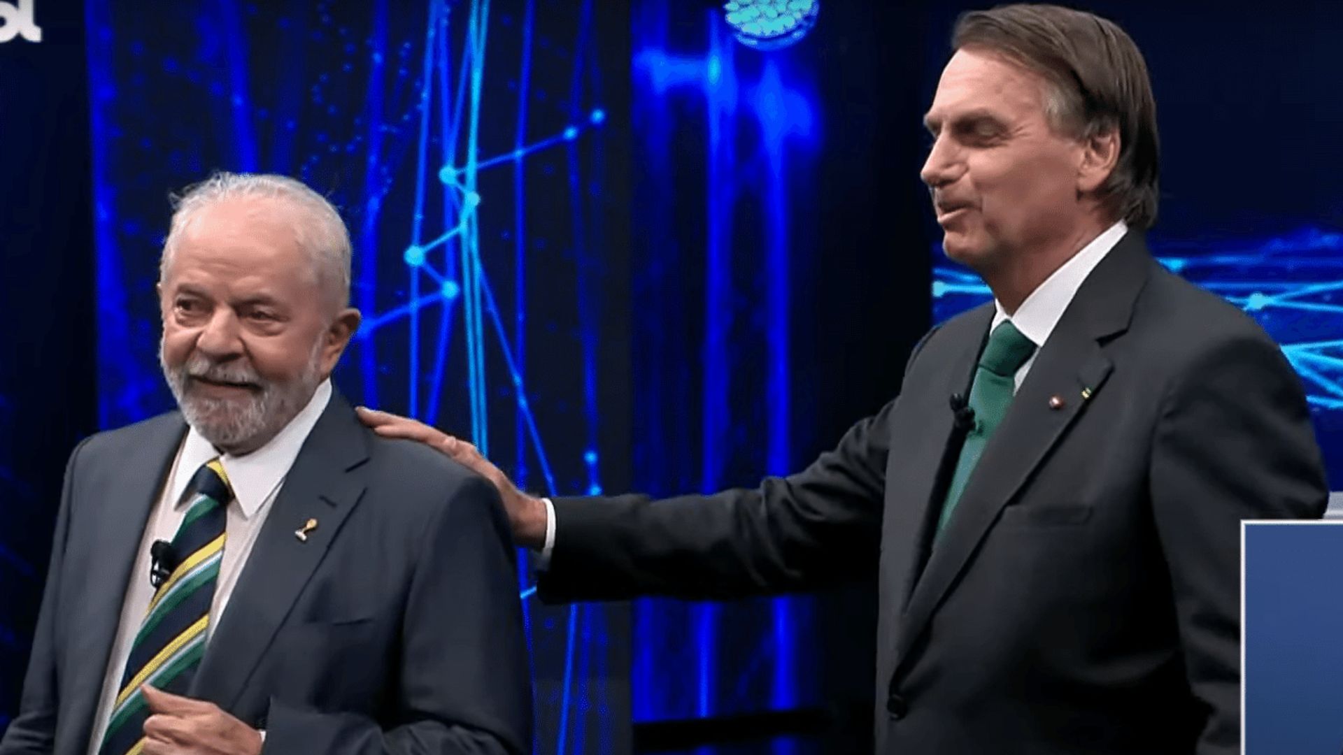 Lula e Bolsonaro durante debate presidencial em 2022. Foto: Reprodução/ TV Bandeirantes