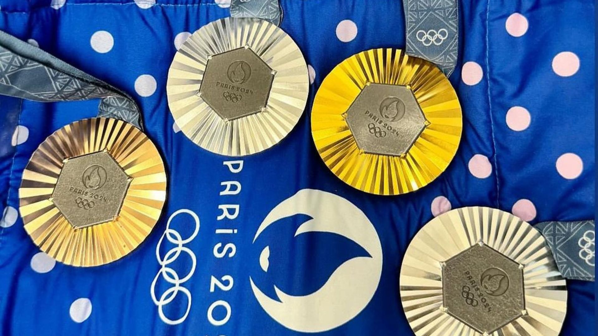 Medalhas conquistadas por Rebeca Andrade nas Olimpíadas de Paris 2024. Foto: Reprodução/ Redes Sociais