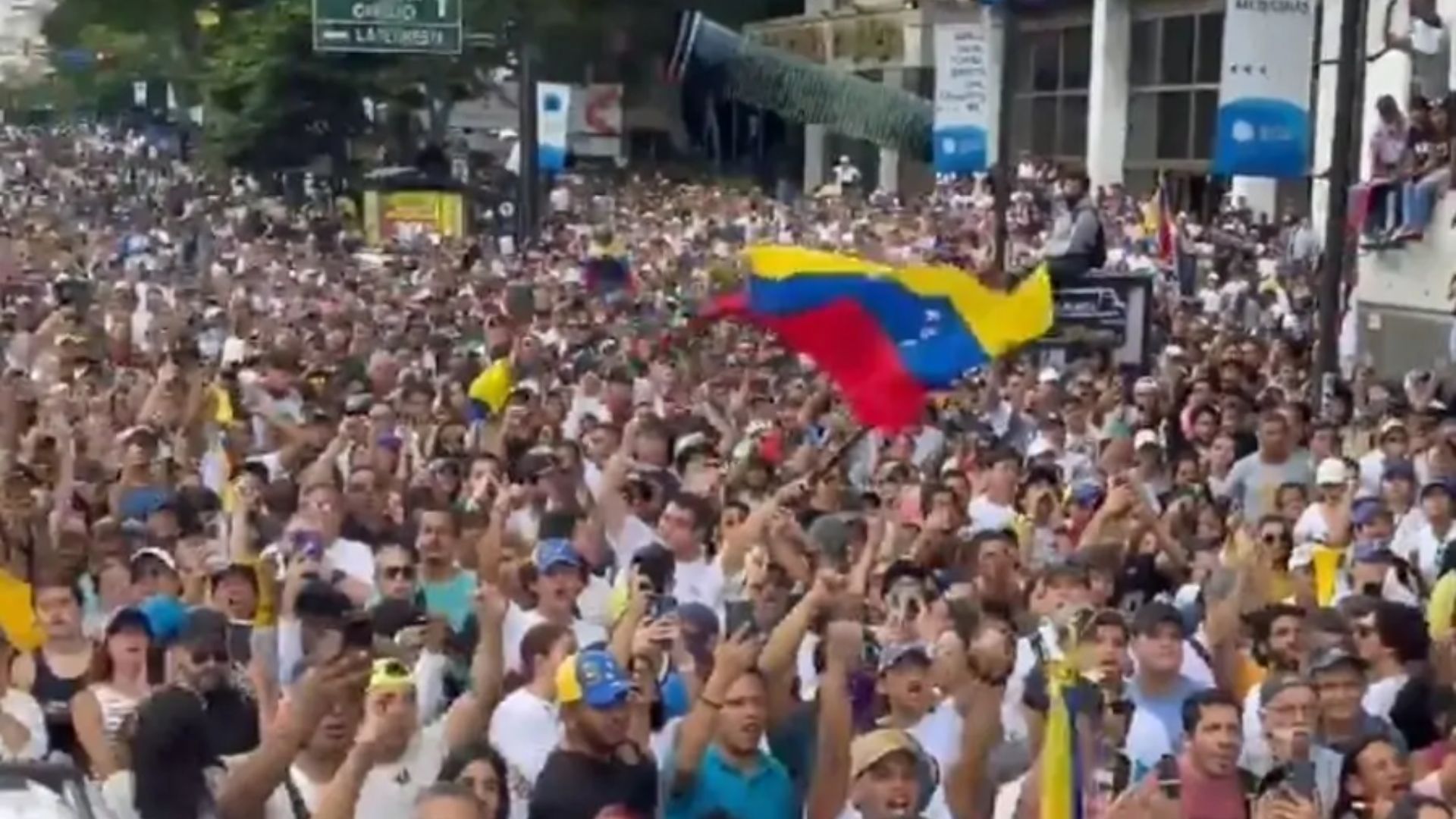 Protesto na Venezuela. Foto: Reprodução/ Redes Sociais